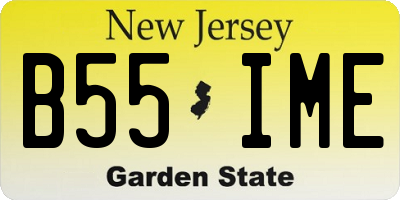 NJ license plate B55IME