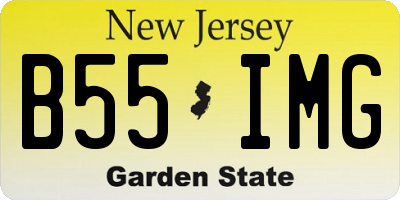NJ license plate B55IMG