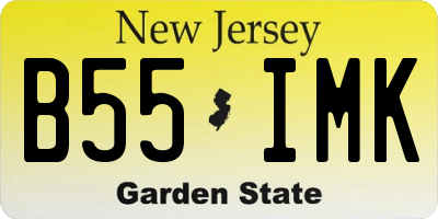 NJ license plate B55IMK