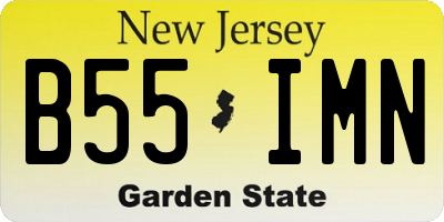 NJ license plate B55IMN