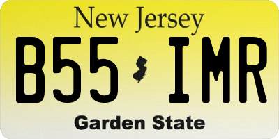 NJ license plate B55IMR