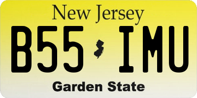NJ license plate B55IMU