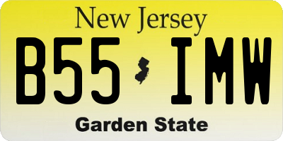 NJ license plate B55IMW