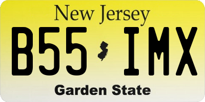 NJ license plate B55IMX