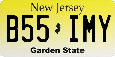 NJ license plate B55IMY