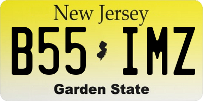 NJ license plate B55IMZ