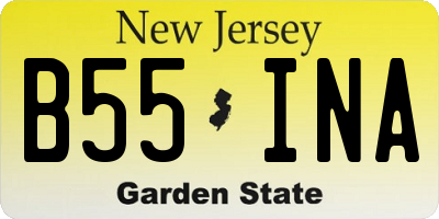NJ license plate B55INA