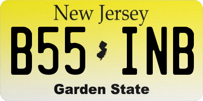 NJ license plate B55INB