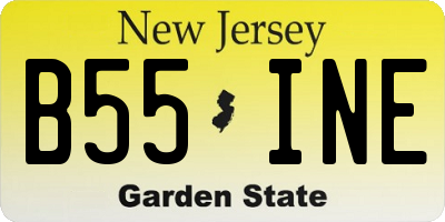 NJ license plate B55INE