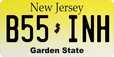 NJ license plate B55INH