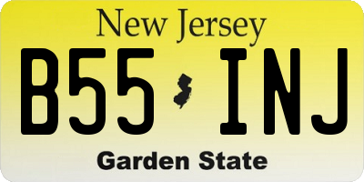 NJ license plate B55INJ