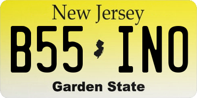 NJ license plate B55INO