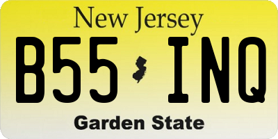 NJ license plate B55INQ