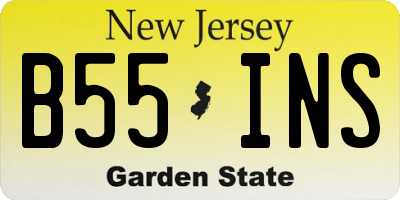 NJ license plate B55INS