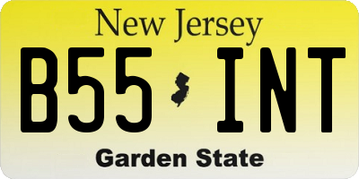 NJ license plate B55INT