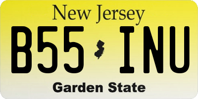 NJ license plate B55INU