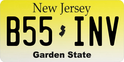 NJ license plate B55INV