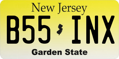 NJ license plate B55INX