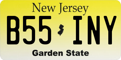NJ license plate B55INY