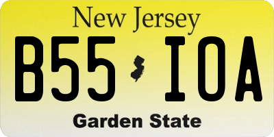 NJ license plate B55IOA