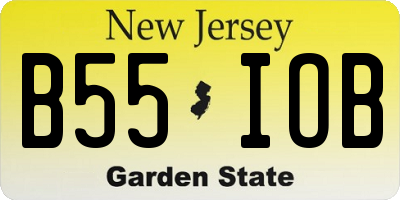 NJ license plate B55IOB