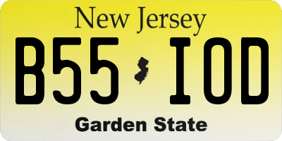 NJ license plate B55IOD