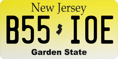 NJ license plate B55IOE