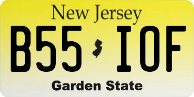 NJ license plate B55IOF