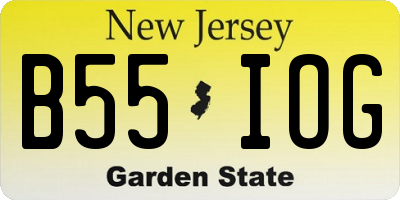 NJ license plate B55IOG