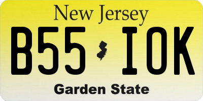 NJ license plate B55IOK