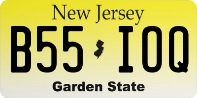 NJ license plate B55IOQ