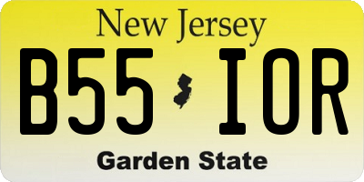 NJ license plate B55IOR