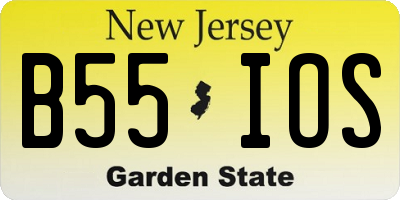 NJ license plate B55IOS