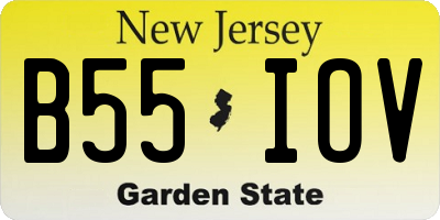 NJ license plate B55IOV