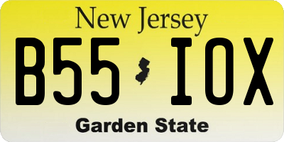 NJ license plate B55IOX