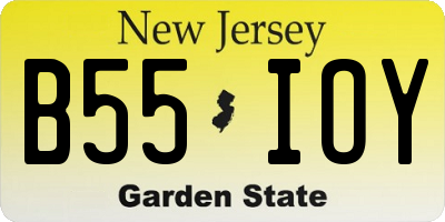 NJ license plate B55IOY