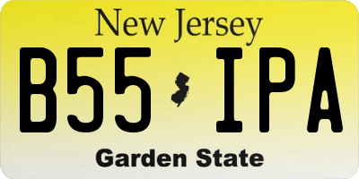 NJ license plate B55IPA