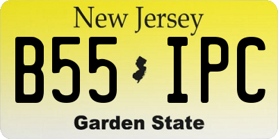 NJ license plate B55IPC