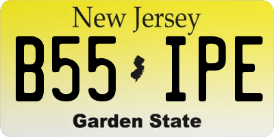NJ license plate B55IPE