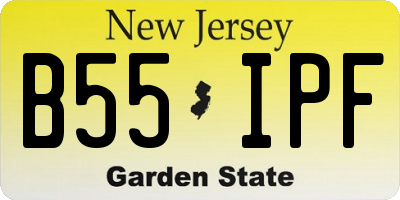 NJ license plate B55IPF