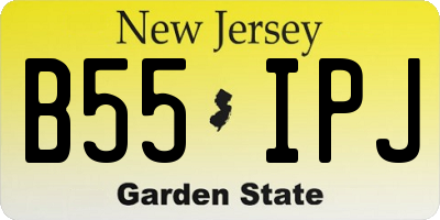 NJ license plate B55IPJ