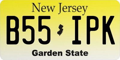 NJ license plate B55IPK