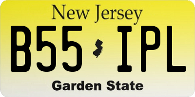 NJ license plate B55IPL