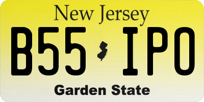 NJ license plate B55IPO