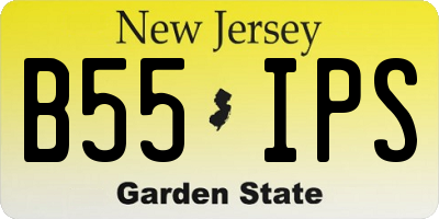 NJ license plate B55IPS