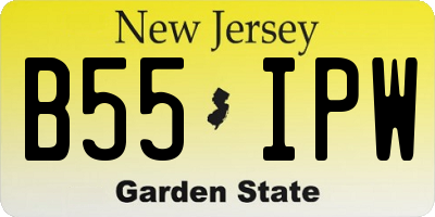 NJ license plate B55IPW
