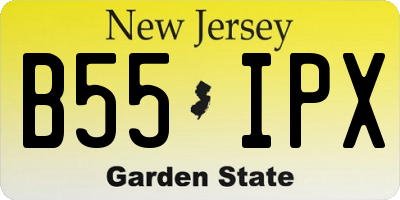NJ license plate B55IPX
