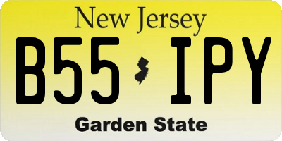 NJ license plate B55IPY