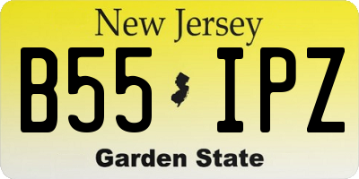 NJ license plate B55IPZ
