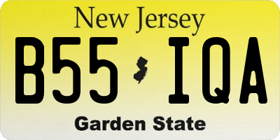 NJ license plate B55IQA